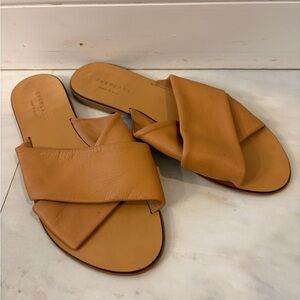 Everlane Women's Brown Leather Slide Sandals